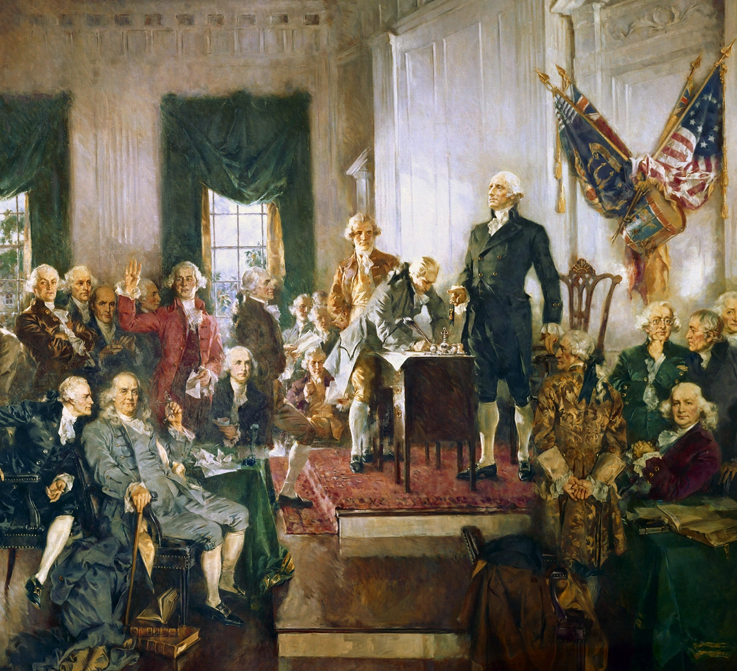 Image of the painting Signing of the Constitution by Howard Chandler Christy
